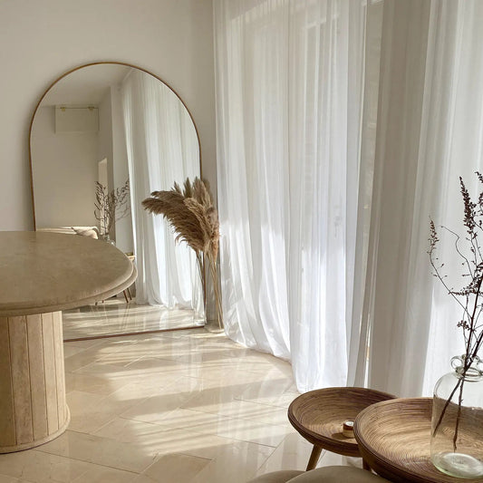 Espelho moderno grande estilo Pinterest com moldura dourada (180 x 119 cm) – Liquidação